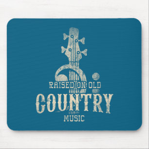 Raised On Old Country Music 80s 90s Vintage Southe Mouse Pad
