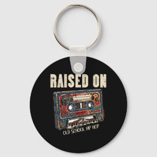 Raised On Old School Hip Hop Cette Tape 80s 90s Key Ring