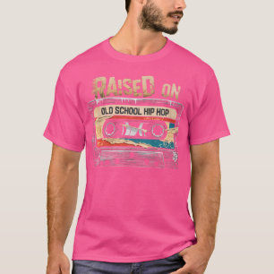 Raised On Old School Hip Hop Tshirt Cassette Graff