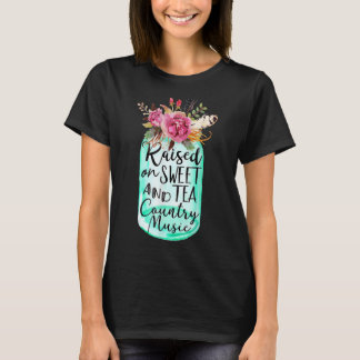 Raised On Sweet Tea And Country Music Flower Vase T-Shirt