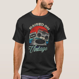Raised On Vintage Trap Music Rap 3 T-Shirt