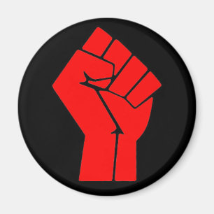 Raised Red Fist Magnet