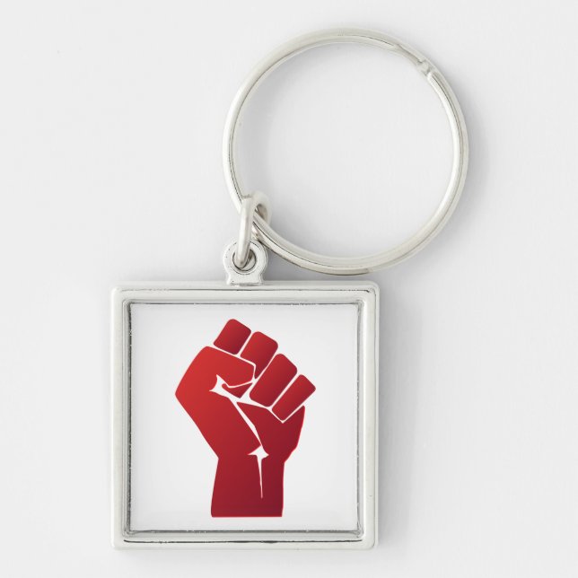 Raised Red Gradient Fist Key Ring (Front)