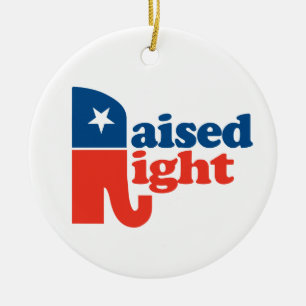 Raised Right Ceramic Tree Decoration
