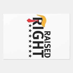 Raised Right Proud Maga Trump inauguration Day Wrapping Paper Sheet