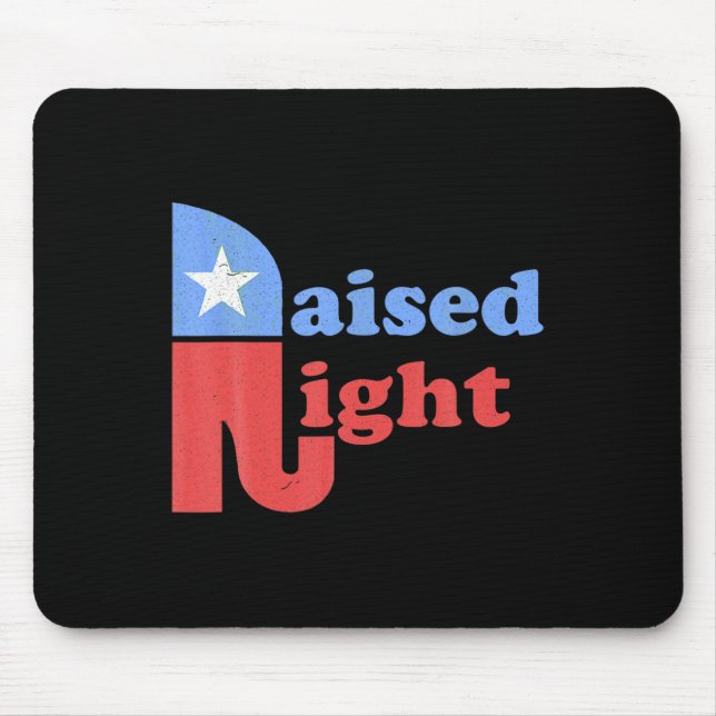 Raised Right Republican Elephant Retro Style Patri Mouse Pad (Front)