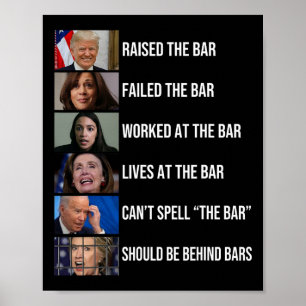 Raised The Bar Failed The Bar Worked At The Bar Poster