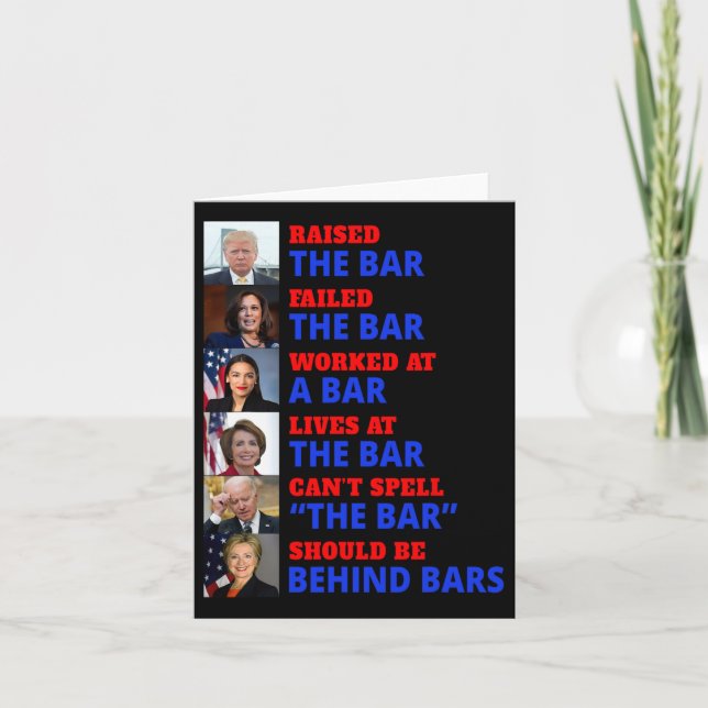 Raised The Bar Harris Failed The Bar  Card (Front)