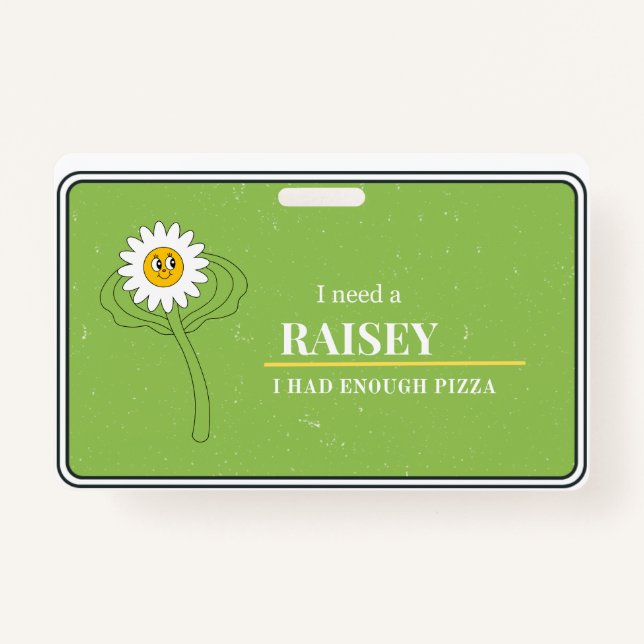 Raisey badge ID badge (Front)