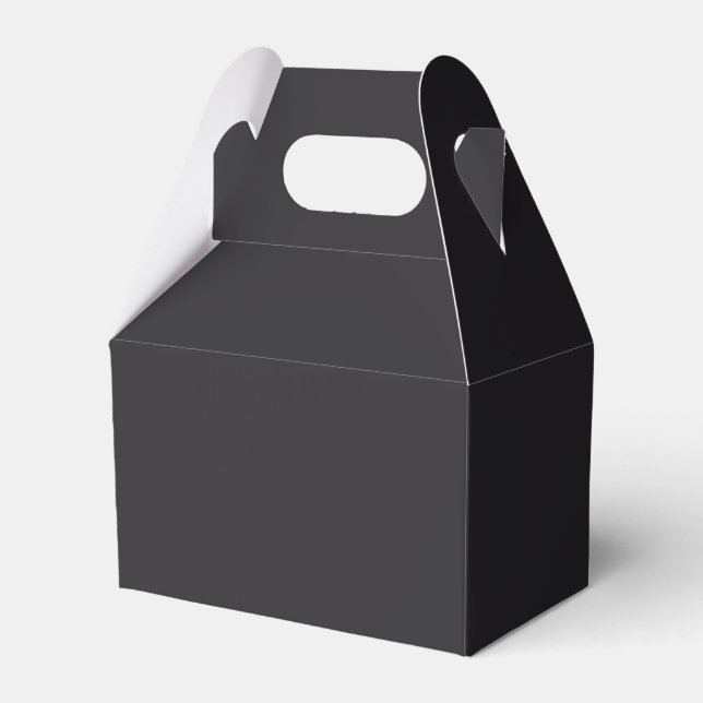 Raisin Black Solid Colour Favour Box (Front Side)