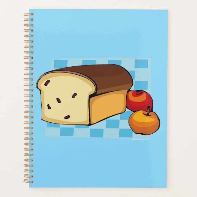 Raisin Bread Loaf and Red Apples Planner (Front)