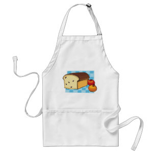 Raisin Bread Loaf and Red Apples Standard Apron