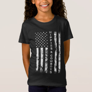 Raisin Hell With The Hippies And Cowboys - America T-Shirt