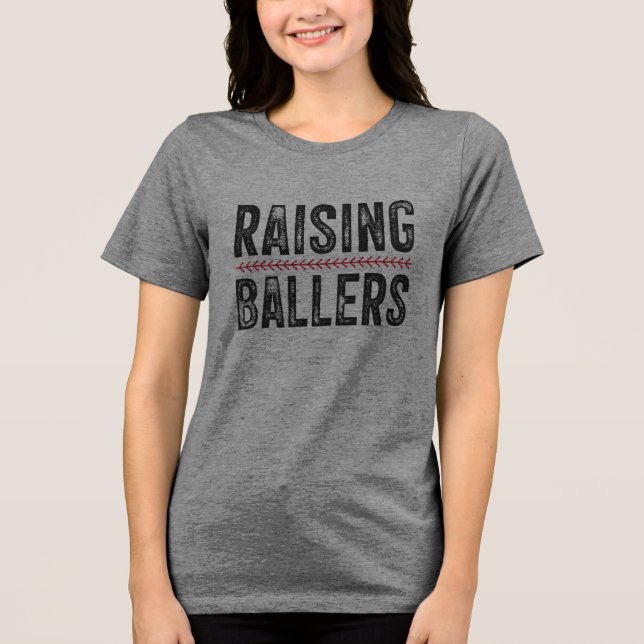 Raising Ballers  Tri-Blend Shirt (Front)