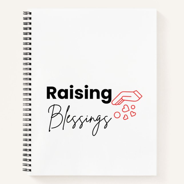Raising Blessings Christian Mum Notebook (Front)