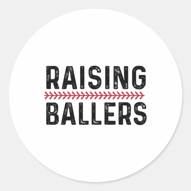 Raising Byllers Funny Mum Bysebyll  Classic Round Sticker (Front)