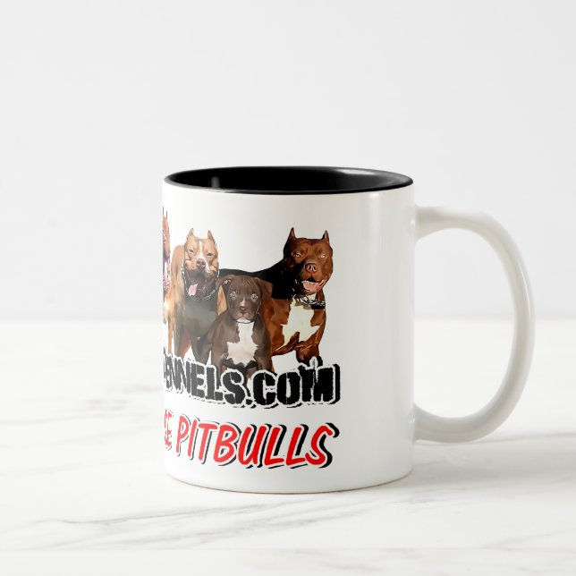RAISING CAIN KENNELS XXL RED NOSE PITBULL MUG (Right)
