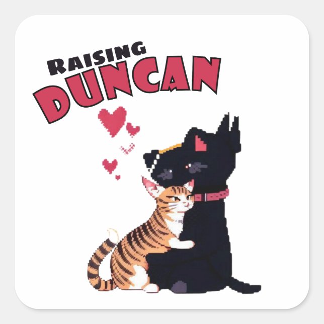 Raising Duncan Square Sticker (Front)