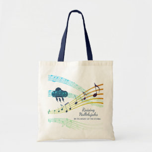 RAISING HALLELUJAHS IN THE STORM Personalised BLUE Tote Bag