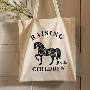 Raising Horses & Children Wildflower Equestrian Tote Bag
