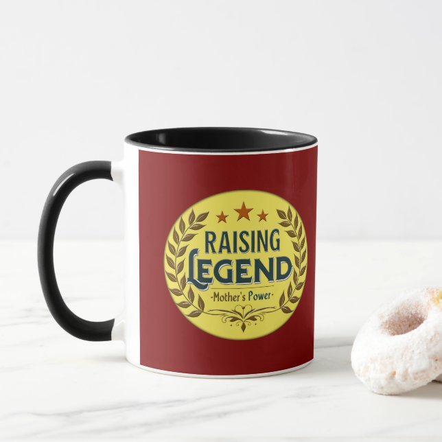 Raising Legends – Mother’s Power Badge Mug (With Donut)