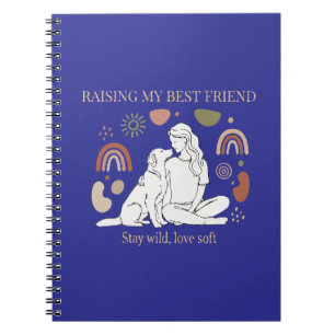 Raising My Best Friend Boho Dog Mum Notebook