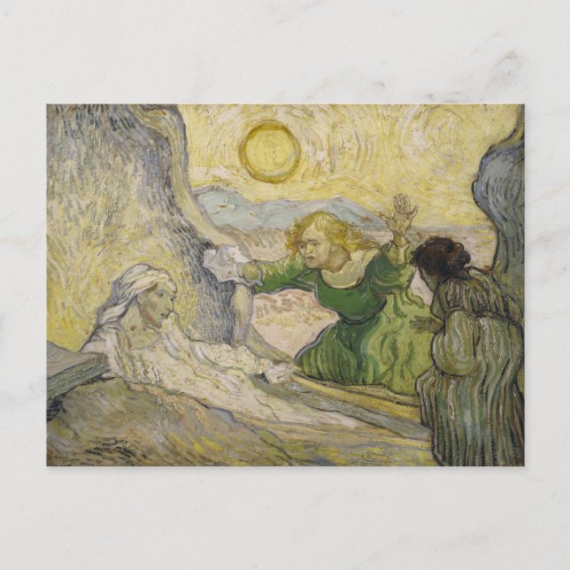 Raising of Lazarus (Rembrandt), Van Gogh Fine Art Postcard (Front)