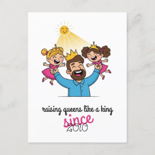 Raising Queens Like a King Holiday Postcard