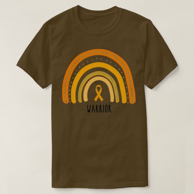 Raising Support amp Awareness Orange Rainbow T-Shirt (Design Front)