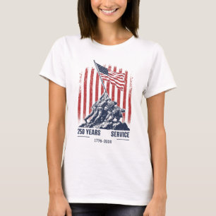 Raising the Flag America 250 Years Anniversary T-Shirt