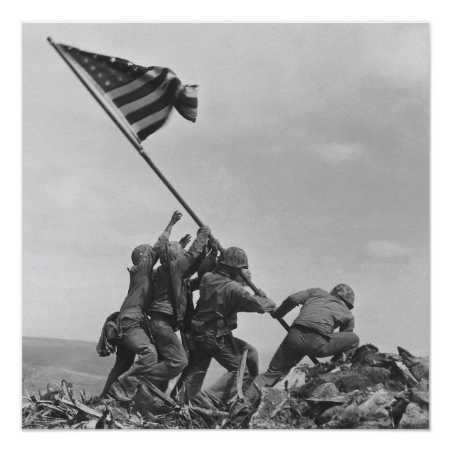 Raising the Flag on Iwo Jima Poster (Front)