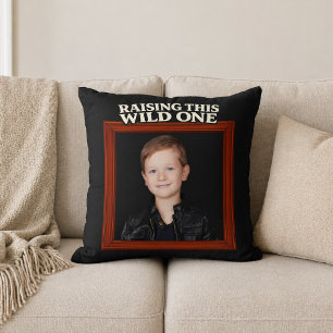 Raising This Wild One Custom Kid Photo Cushion