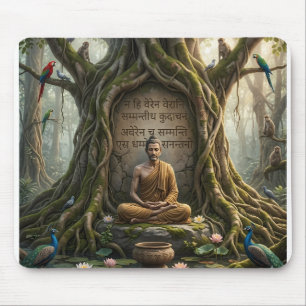 Raja Asoka Style Sukiti Buddha Under Bodhi Tree Mo Mouse Pad