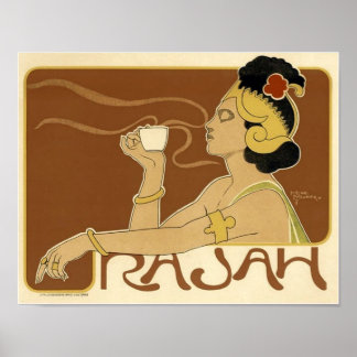 Rajah Vintage Coffee Ad - Poster
