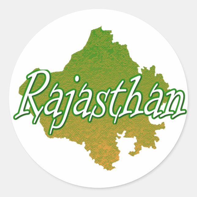 Rajasthan Classic Round Sticker (Front)