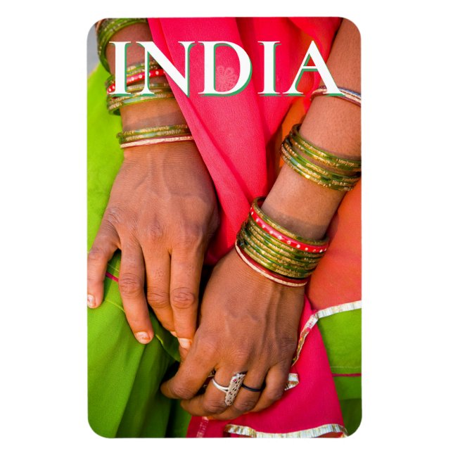 Rajasthan Close-up of Woman's Hands Magnet (Vertical)
