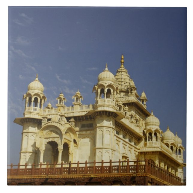 Rajasthan, India A woman standing at and accient Tile (Front)