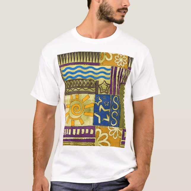 Rajasthan Indian, Patchwork Carpet Texture. T-Shirt (Front)