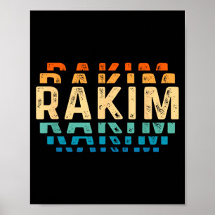Rakim Vintage Tee Love Heart Rakim D Retro Rakim  Poster