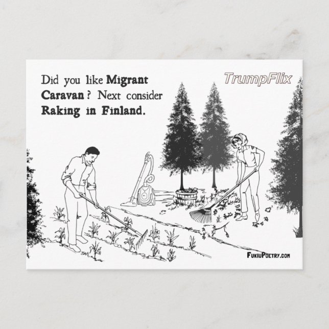 Raking In Finland Postcard (Front)