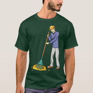 Raking Leaves Autumn Gardening T-Shirt