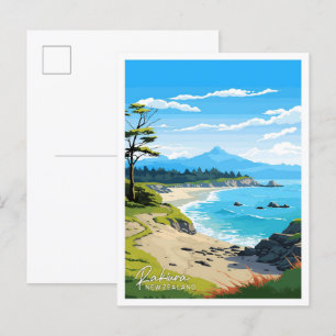 Rakiura New Zealand Travel Vintage Illustration Postcard
