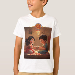 Raksha Bandhan Brother and Sister Kids T-shirt