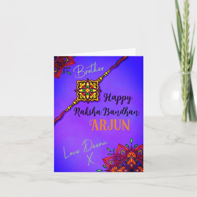 Raksha Bandhan Folded Greeting Card (Front)