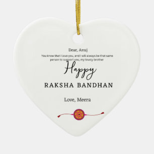 Raksha bandhan, happy rakhi card, ceramic tree decoration