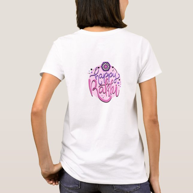 "Raksha Bandhan" Lettering Design T-Shirt (Back)