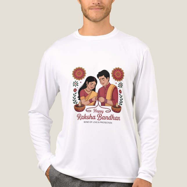 Raksha Bandhan Tri-blend Long Sleeve Shirt (Front)