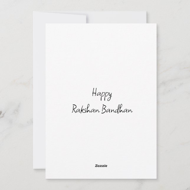 Rakshan Bandhan Holiday Card (Back)