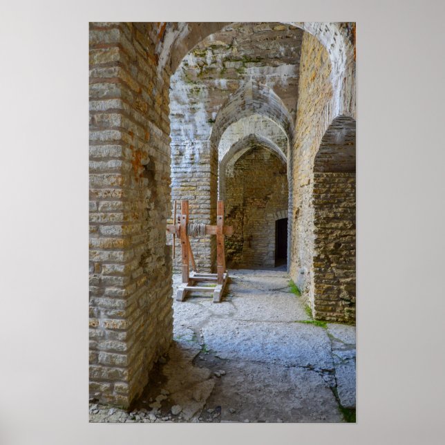 Rakvere Castle Corridor, Estonia Poster (Front)