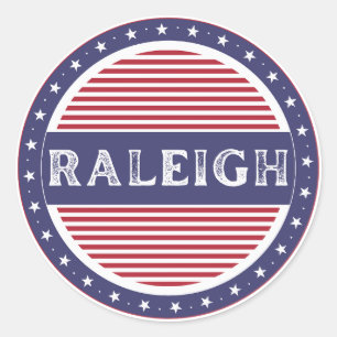 Raleigh City Pride Emblem – American Identity Classic Round Sticker